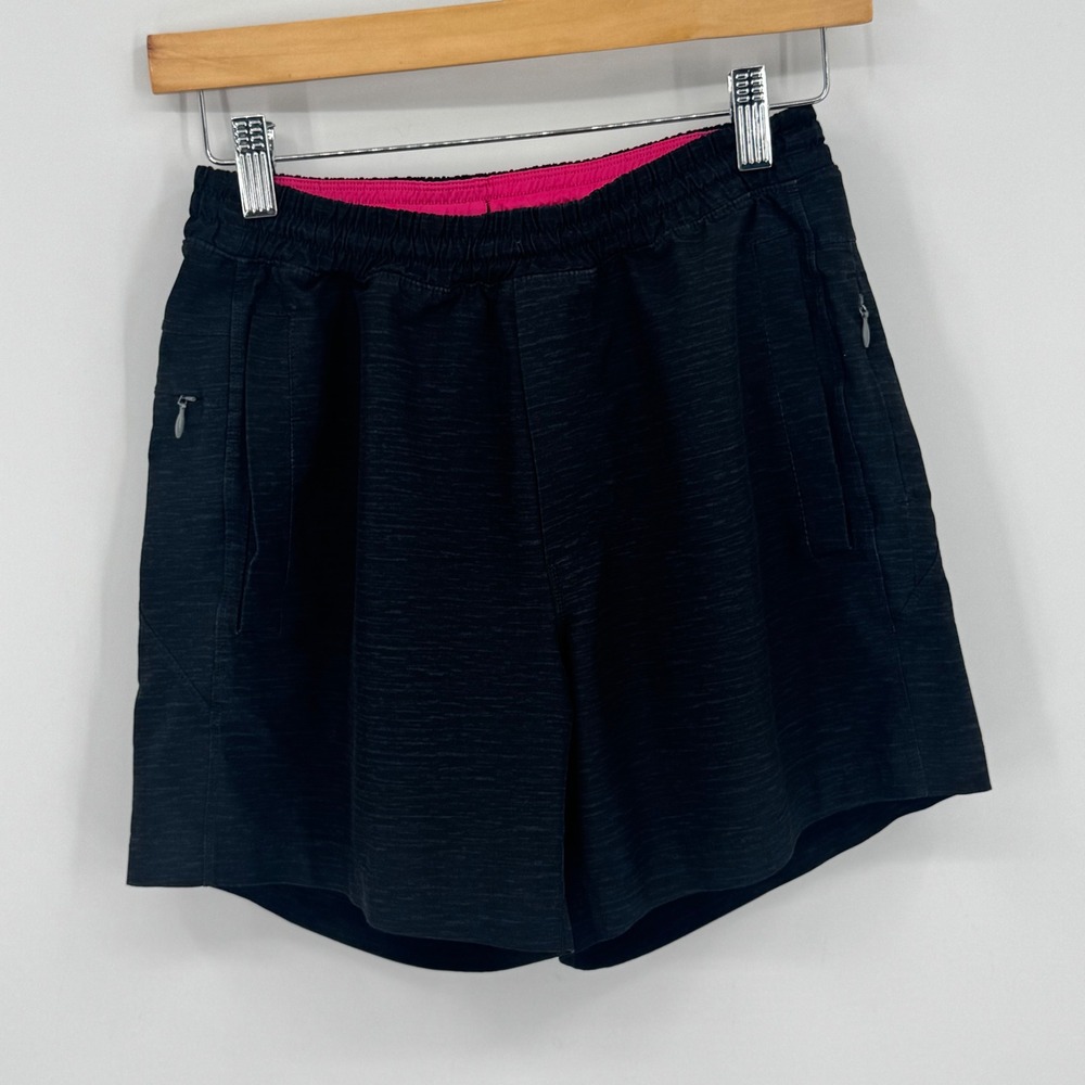 BirdDogs Lined Athletic Gym Shorts Heather Gray Black Pink Men's Small‎
